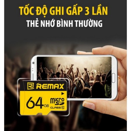 THẺ NHỚ SDHC REMAX 64GB 128GB chuyên dụng cho Camera IP và điện thoại (CLASS 10, UHS-1) - Bảo hành 01 năm