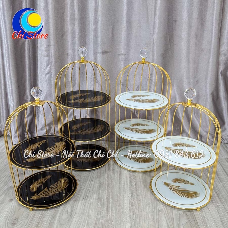 Kệ Mĩ Phẩm Lồng Chim- Kệ Decor Sang Chảnh Đa Năng Cao Cấp Sơn Tĩnh Điện