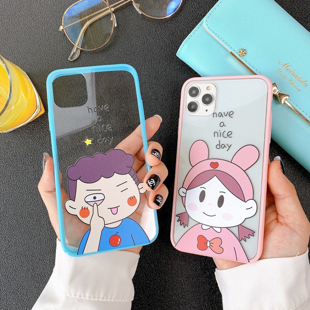 Ốp Lưng Viền Silicon Couple - V022