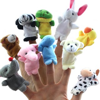 Set 10 Rối Tay Hai Lớp Hình Động Vật Dễ Thương Cho Bé
