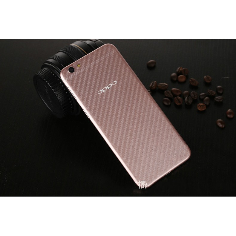 Miếng Dán Sợi Carbon Chống Trầy Xước Cho Mặt Sau Xe Garskin Oppo F5, A79, F7