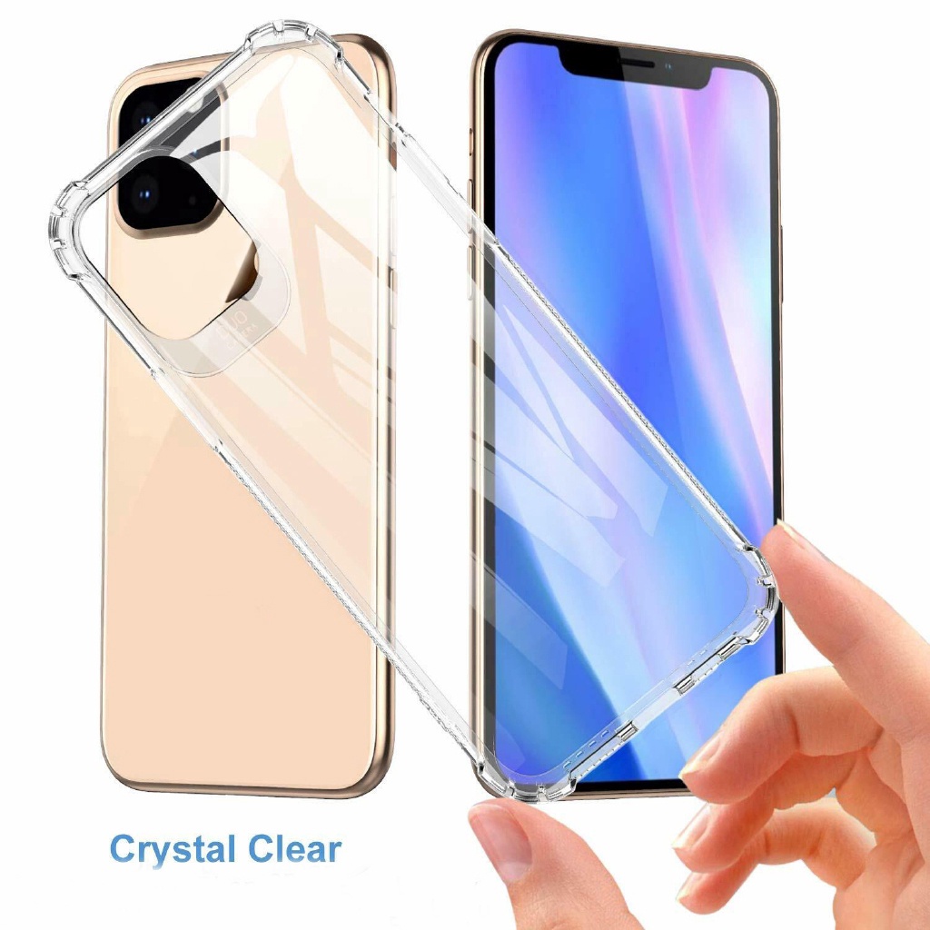 For IPhone 12 11Pro Max Heavy Duty Protection Case  Four Corner Strengthen Silicon Clear Case