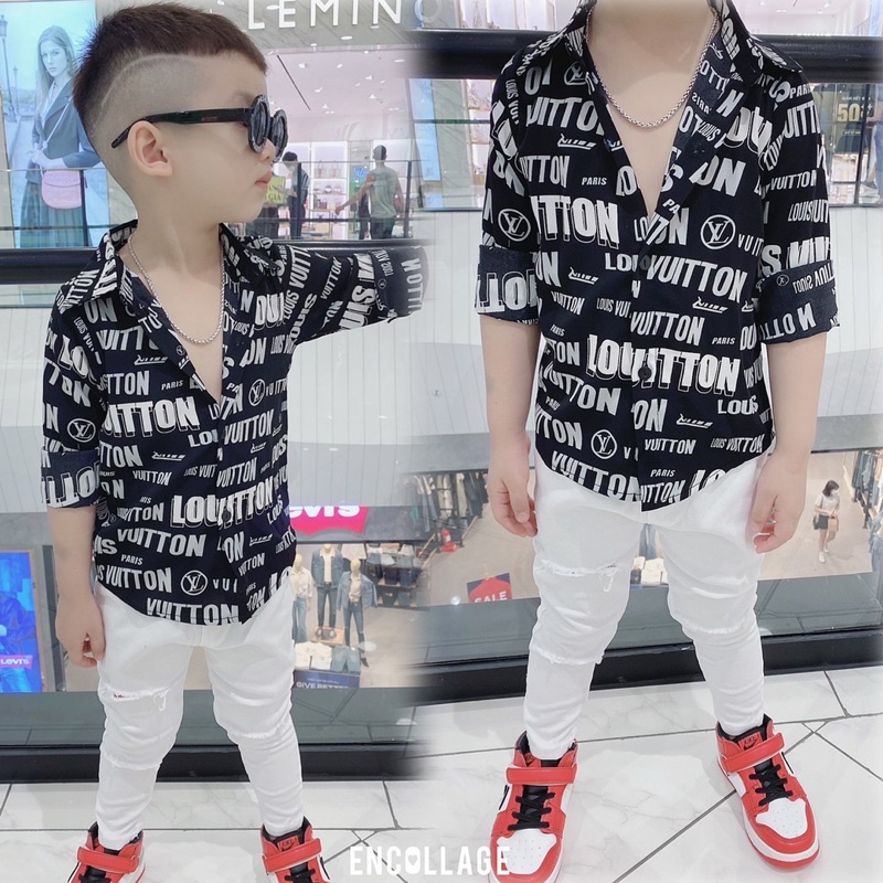 áo sơ mi lụa cao cấp cho bé trai