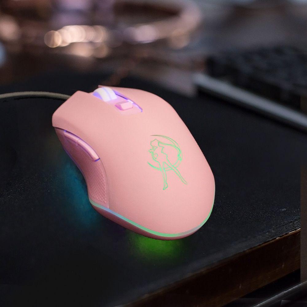 Chuột Chơi Game Có Dây 3200DPI Hình Thủy Thủ Mặt Trăng Cho Nữ