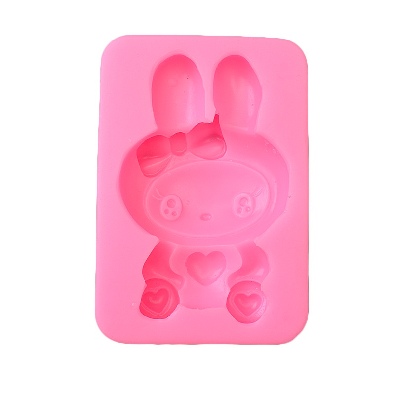 Khuôn Silicone Làm Bánh Hình Thỏ Trắng Đáng Yêu