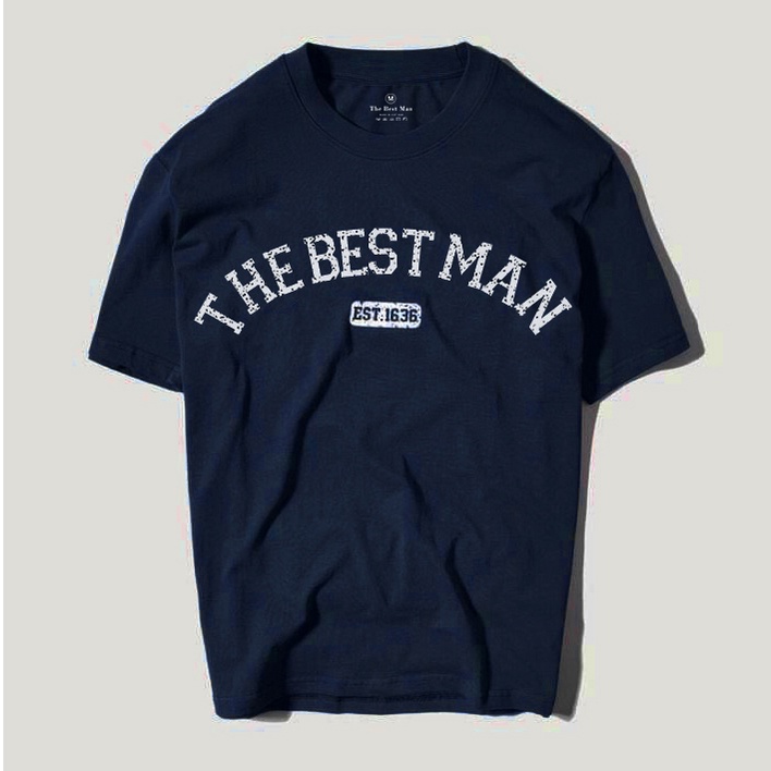 Áo thun nam không cổ 100% Cotton THE BEST MAN màu XANH NAVI
