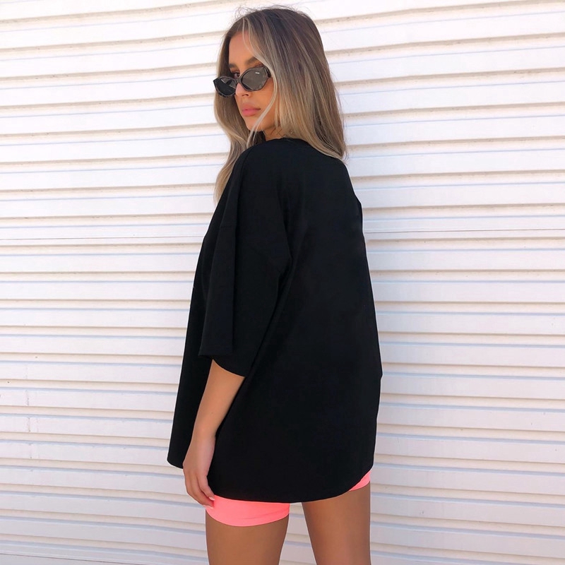 Áo Thun Tay Ngắn Cổ Tròn Dáng Rộng In Hình Rồng Thời Trang Dành Cho Nữ