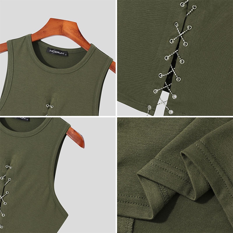 Áo Tank Top Sát Nách Cột Dây Size S-5XL Cho Nam