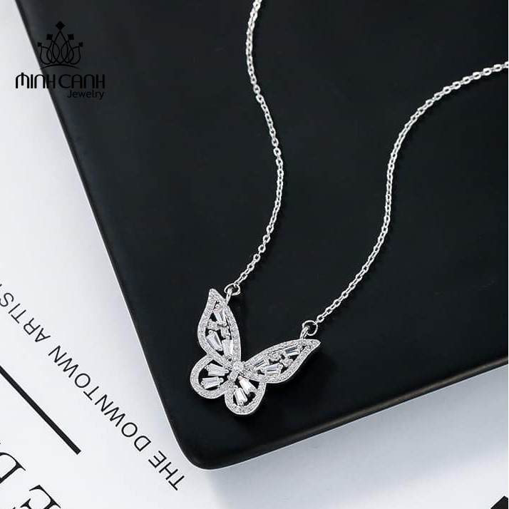 Dây Chuyền Bạc Hình Con Bướm Đính Đá - Minh Canh Jewelry