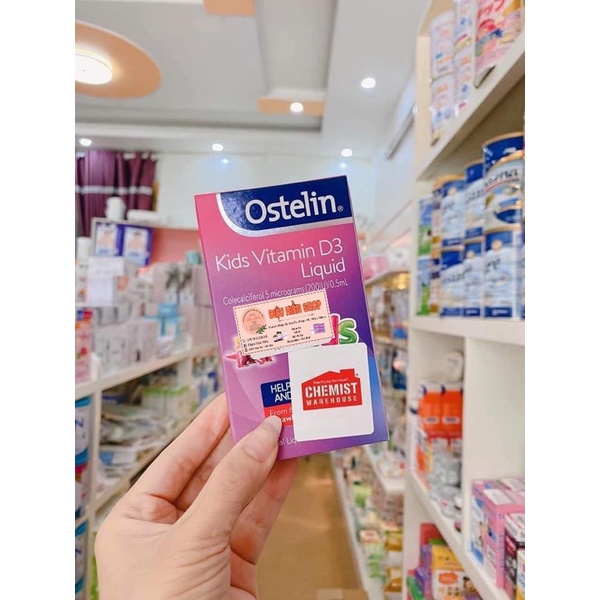 (Tem chemist) D3 ostelin 20ml có xilanh cho bé từ 6m