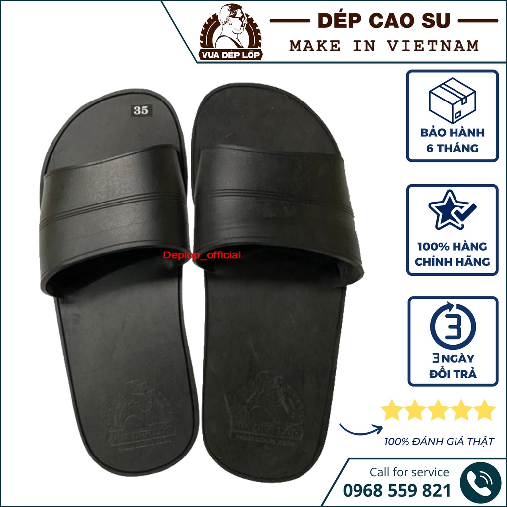 Dép cao su 1 quai ngang, được làm thủ công thương hiệu deplop_official chất liệu cao su cao cấp