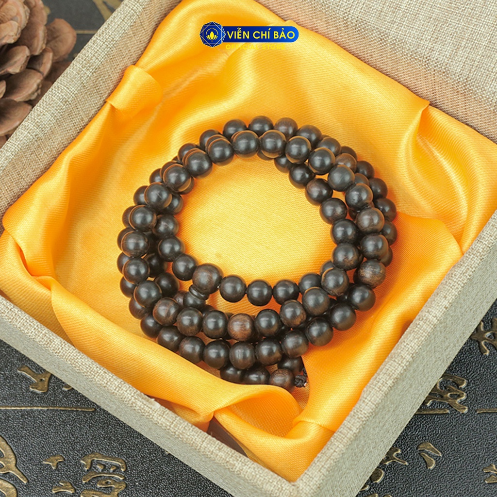 Vòng tay Trầm Hương nam nữ chuỗi 108 hạt trầm Indo 8mm  thời trang phụ kiện trang sức  Viễn Chí Bảo V000769