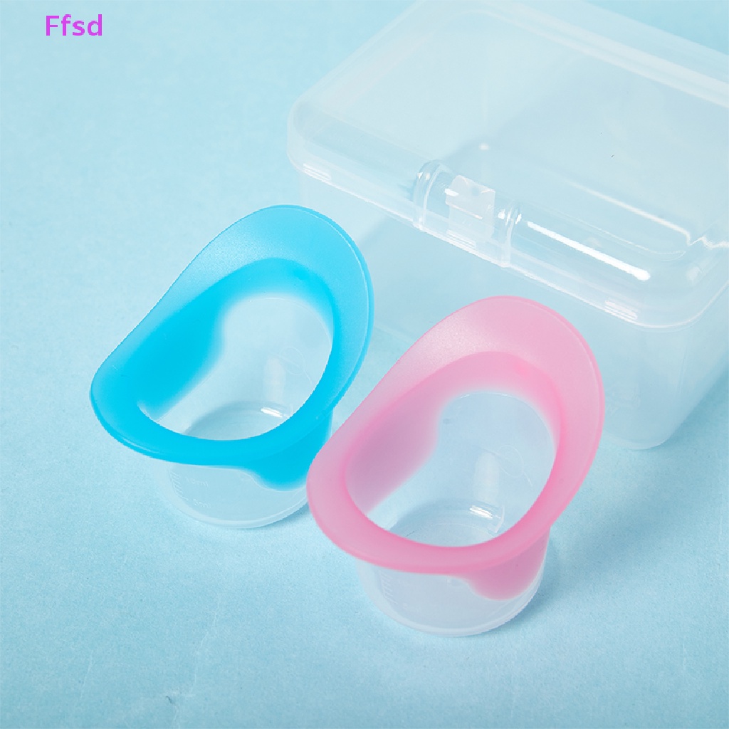 {Ffsd} Set 2 Cốc Rửa Mắt Bằng Silicon Mềm Có Thể Tái Sử Dụng Kèm Hộp * Bán Chạy