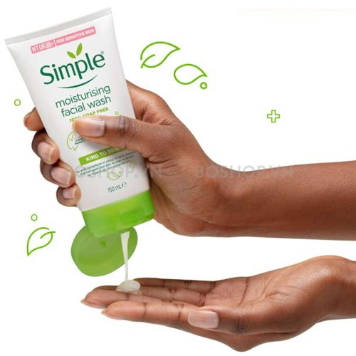 Sữa Rửa Mặt Làm Sạch Sâu, Cấp Ẩm Và Vitamin Simple Kind To Skin Moisturising Facial Wash Chính Hãng 100%