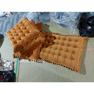 Bộ đệm ghế Vải Nhung mềm mịn theo kích thước yêu cầu