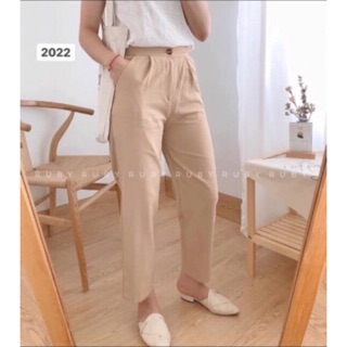 Quần Kaki chun lưng ống đứng