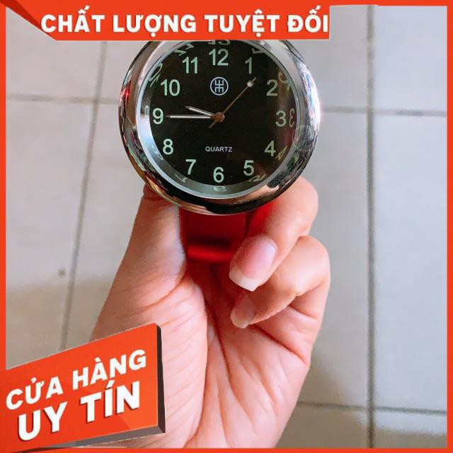 Đồng hồ lớn gắn ghi đông hoặc chân kính xe máy ( giao màu ngẫu nhiên)