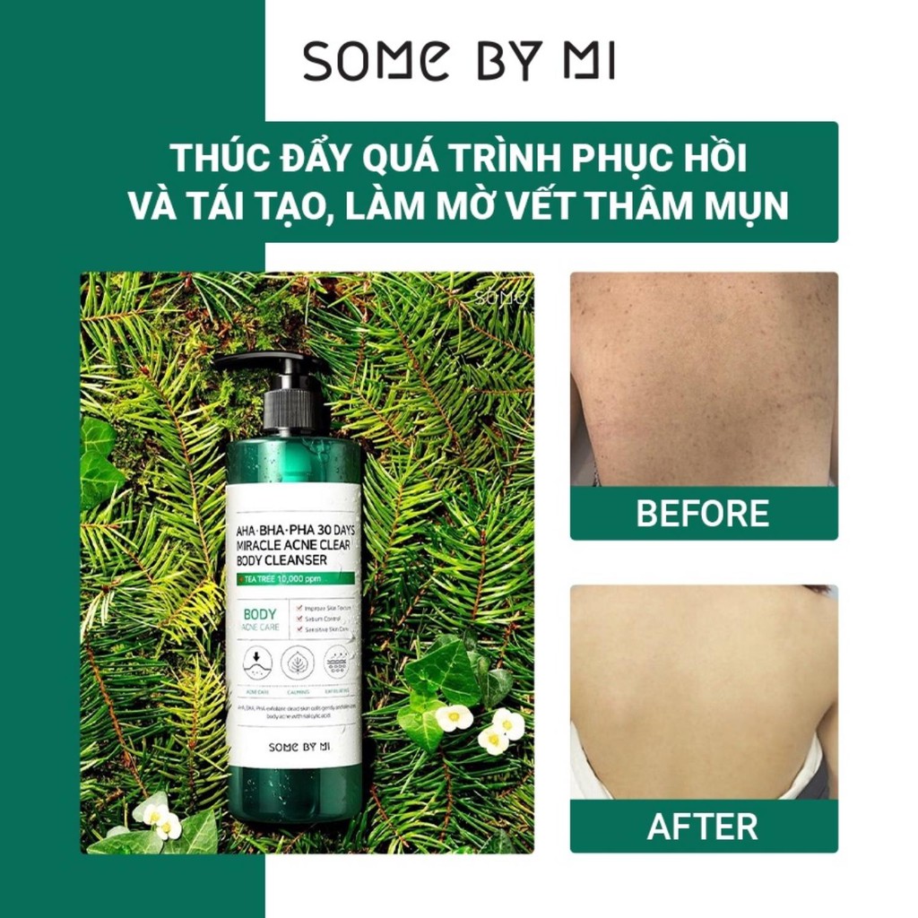 Sữa Tắm Some By Mi AHA-BHA-PHA Sạch Mụn Lưng 30 Days Miracle Acne Clear Body Cleanser 400ml