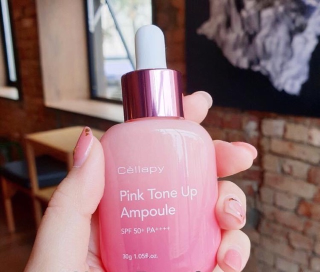 TINH CHẤT DƯỠNG TRẮNG CĂNG BÓNG NÂNG TONE DA CELLAPY PINK TONE UP AMPOULE | BigBuy360 - bigbuy360.vn