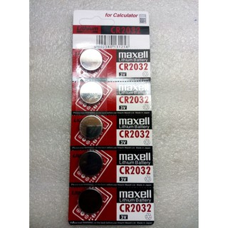 Combo5 viên pin cr2032 maxell lithium 3v, pin cr2032 lithium