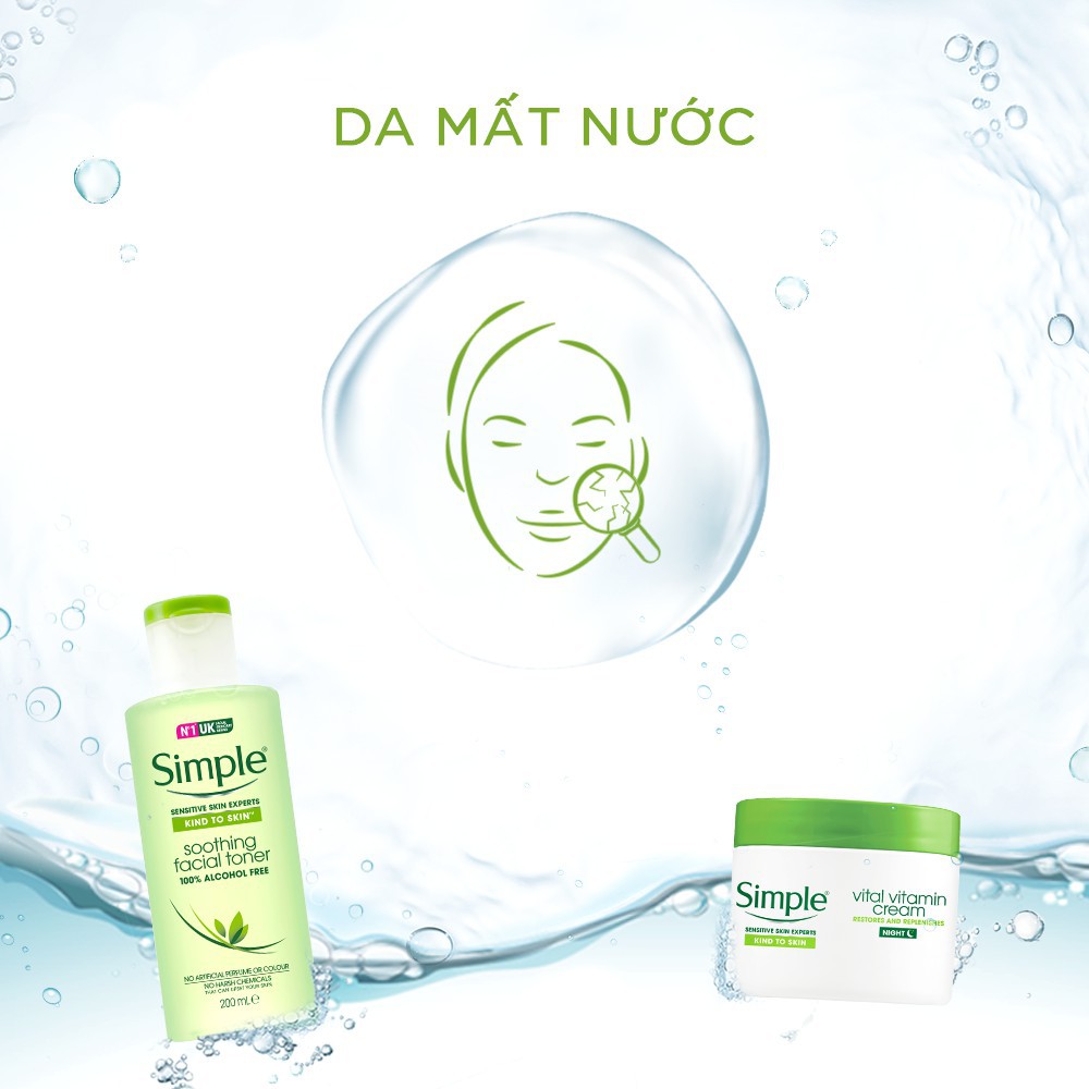 Kem Dưỡng Ẩm Simple Ngày, Đêm - Simple Day, Night Cream Kind To Skin Vital Vitamin 50ml - Skinfa.