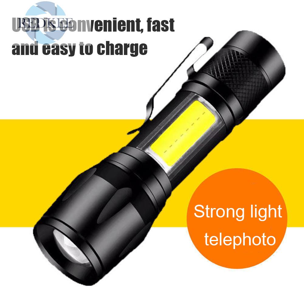 Đèn pin khẩn cấp XPE+COB LED IPX4 3 chế độ