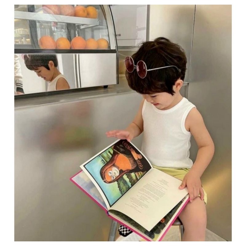 ÁO BA LỖ TRẮNG 100% COTTON CHO BÉ