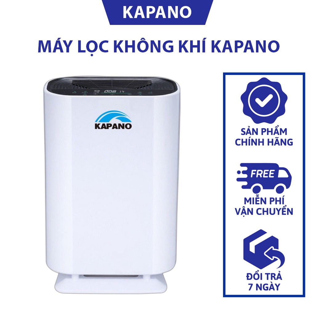 Máy Lọc Không Khí Ion Âm Đèn UV Kháng Khuẩn Kapano, Điều Khiển Từ Xa, Chất Liệu Vỏ Máy Nhựa ABS, Bảo hành 12 tháng