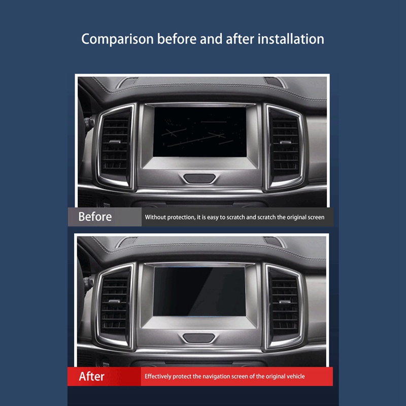 Tấm phim TPU bảo vệ màn hình định vị cho xe hơi Ford Ranger Everest 2015 2016 2017 2018 2019 2020 2021