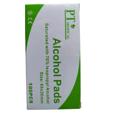 Gạc Tẩm Cồn Alcohol Pad Greetmed/PT Medical hộp 100 miếng