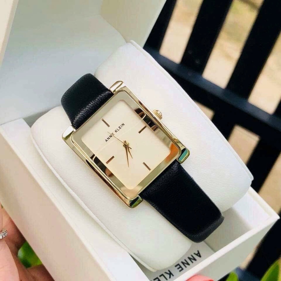Đồng hồ nữ ANNE KLEIN mặt vuông dây da mềm mịn sắc nét sang trọng, bảo hành 12 tháng | BigBuy360 - bigbuy360.vn