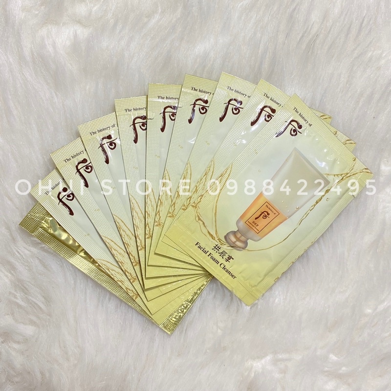 1 gói sữa rửa mặt Whoo vàng chứa nhân sâm 2ml | BigBuy360 - bigbuy360.vn
