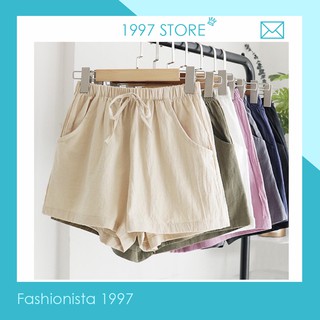 Quần sooc nữ đùi chất đũi mát chất đẹp 1997fashionista