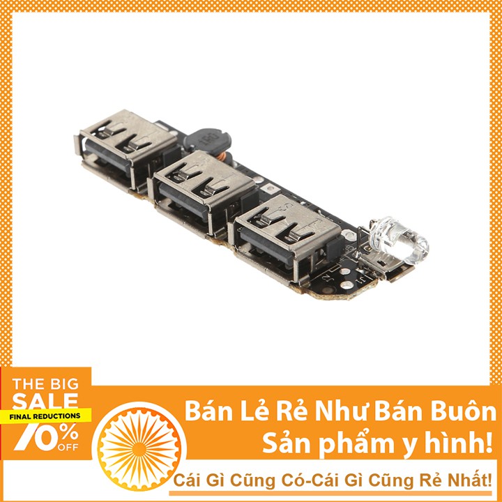 Mạch Sạc Dự Phòng 3 Cổng Ra 2.1A (Chế Box Sạc 5 Cell)