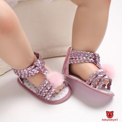 Giày sandal phối lông xù đáng yêu dành cho bé gái