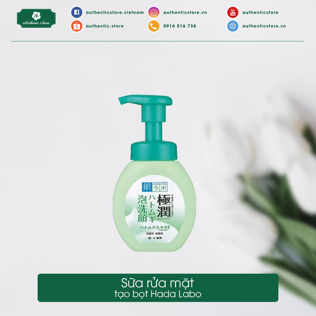 Sữa rửa mặt tạo bọt Hada Labo làm sạch da 160ml