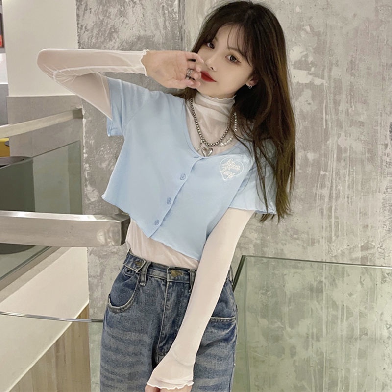Áo Thun Croptop Tay Ngắn Thời Trang Dành Cho Nữ