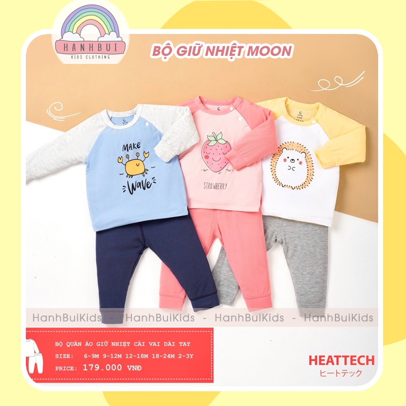 Bộ giữ nhiệt Moon dài tay cho bé