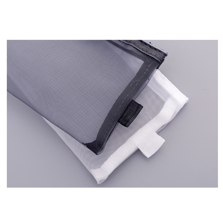 Túi đựng bút lưới xuyên thấu 2 màu trắng đen, đơn giản, sang trọng