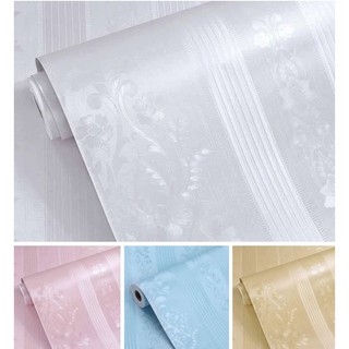 10m giấy dán tường vân nổi cao cấp khổ 45cm. Nhiều màu