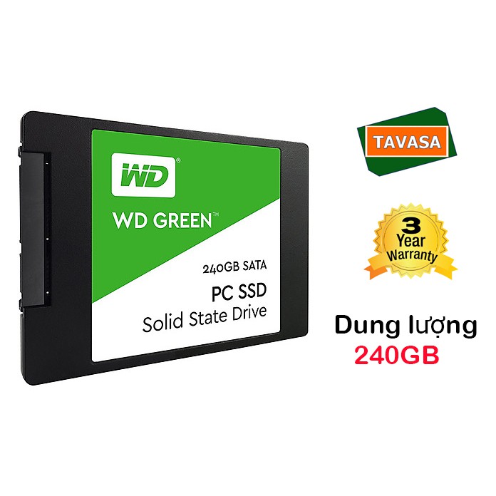 Ổ cứng SSD WD Green 240GB 2.5'' Sata 3 WDS240G2G0A