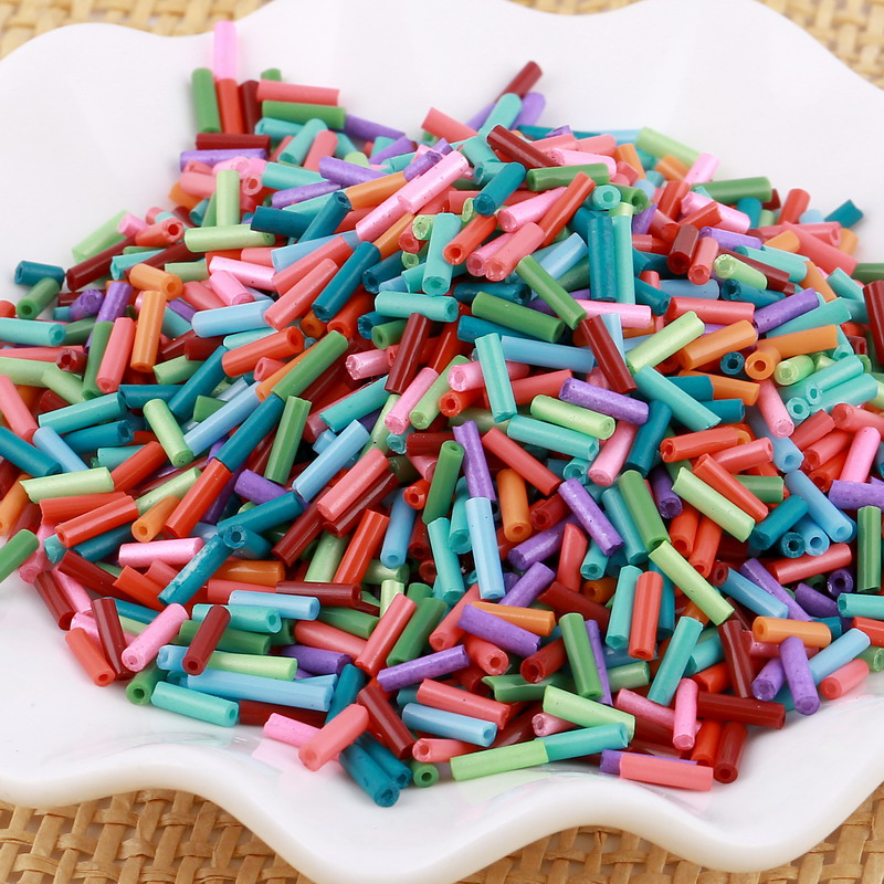 Hạt Kim Sa Màu Trơn 2 * 6mm Dùng Làm Trang Sức diy