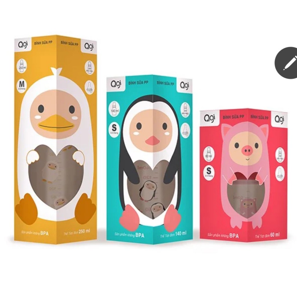 Bình Sữa Agi 60ml - 140ml - 250ml