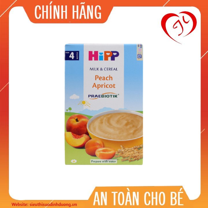 [CHÍNH HÃNG] Bột Ăn Dặm HIPP Peach Apricot Date Mới Nhất (Đào, Mơ Tây) Hộp 250g