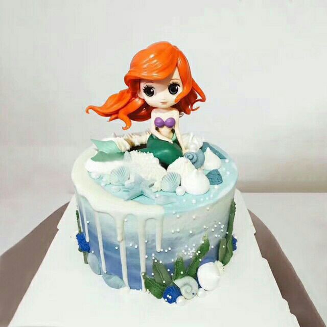 Elsa Anna Belle Bạch Tuyết Nàng Tiên Cá Công ChúaTrang Trí Bánh Kem Gato Sinh Nhật