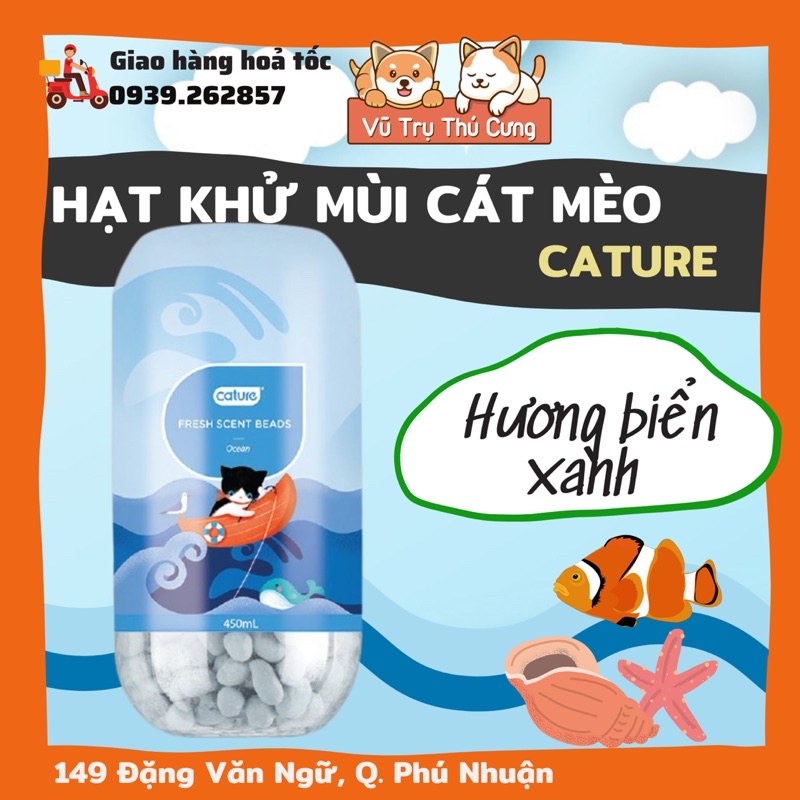 Hạt khử mùi cát mèo Cature 450ml