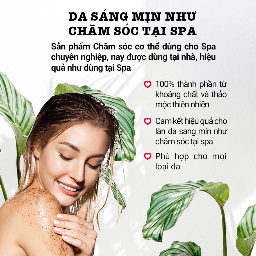 Kem Tẩy Tế Bào Da Felina Body Scrub Cream Hạt Cà Phê Và Tinh Dầu Dừa 220g