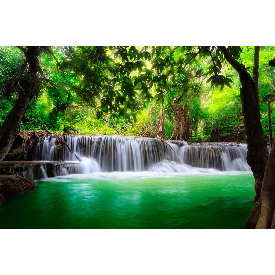Tranh phong cảnh thác nước thiên nhiên tươi đẹp 3D