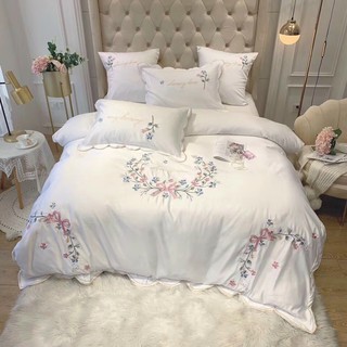 Bộ chăn ga giường phi lụa Tencel LIDACO cao cấp với sợi thiên nhiên mềm mại