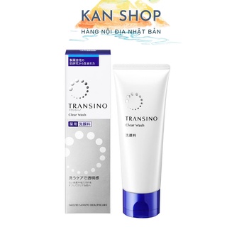 Sữa rửa mặt Transino dưỡng trắng Clear Wash tuýp 100g | Hàng nội địa Nhật | 4987107626486 | Kan shop hàng Nhật